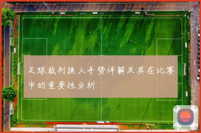 足球裁判换人手势详解及其在比赛中的重要性分析